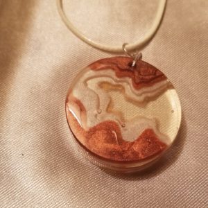 Round Gold/Silver/Bronze 3-layer White Cord Necklace Style 2
