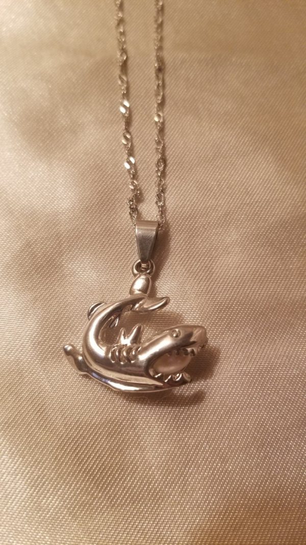 Shark Pearl Cage Necklace