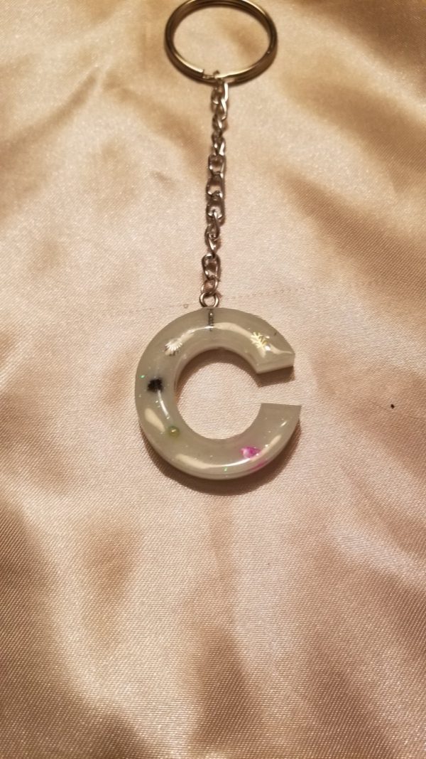 Letter C Ocean Keychain