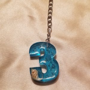Number 3 Ocean Keychain
