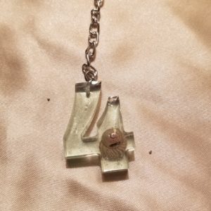 Number 4 Ocean Keychain