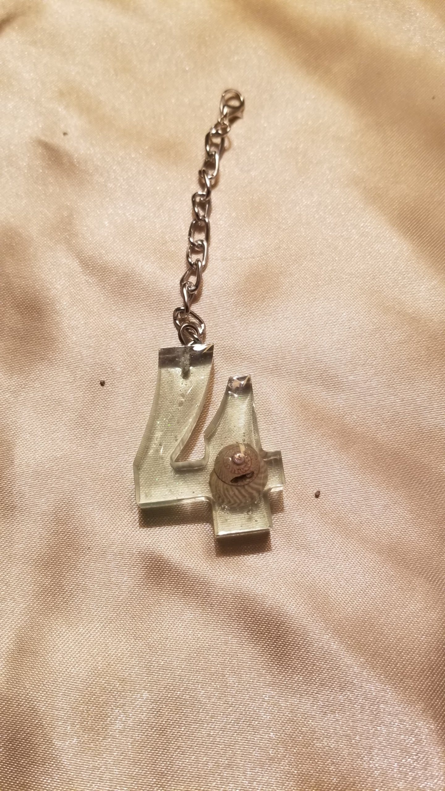 Number 4 Ocean Keychain