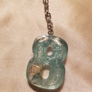Number 8 Ocean Keychain