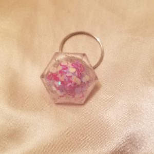 Pink Hearts Jewel Keychain