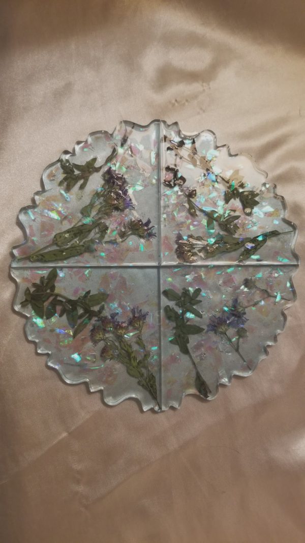 Manitoba Wild Flower Serving Tray & Coaster Set - Image 2
