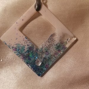 Square/Square Ocean Sparkle Black Cord Necklace
