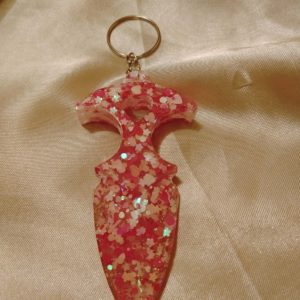 Pink/Glitter Dagger Keychain