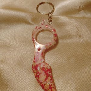 Opaque/Glitter Claw Keychain