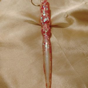 Pink/Glitter Glow-in-the-Dark Round Sword Keychain