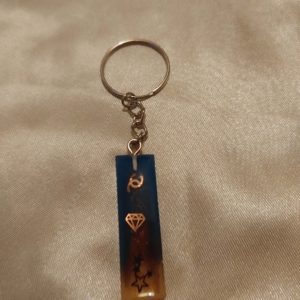 Letter I Blue/Red/Orange Keychain