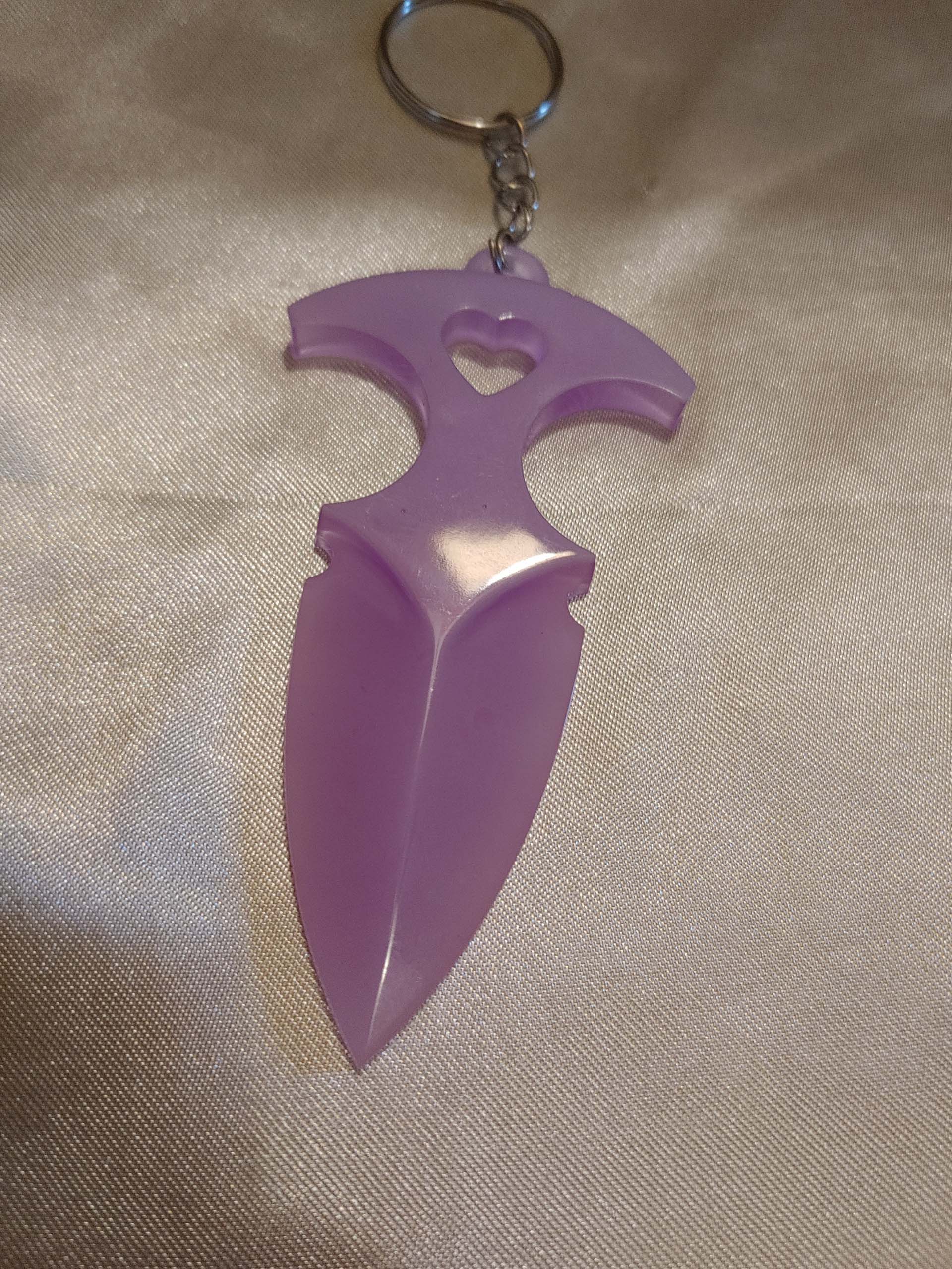 Purple Dagger Keychain
