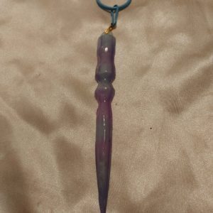 Purple Glow-in-the-Dark Round Sword Keychain