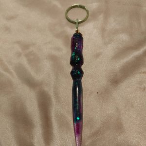 Purple/Green/Glitter Round Sword Keychain