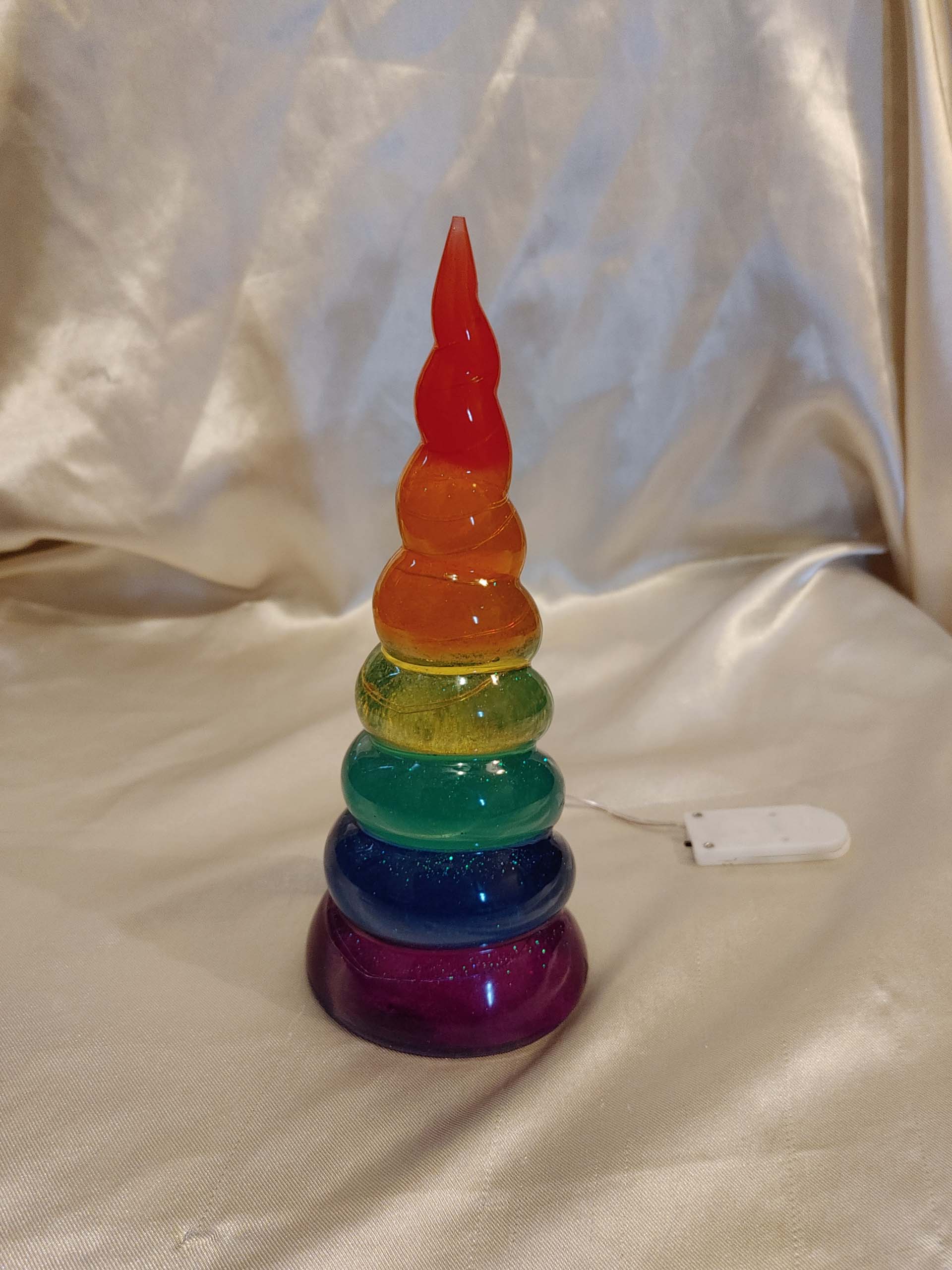 Unicorn Horn Rainbow/Glitter/LED Lights Lamp