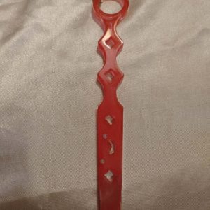 Red Flat Sword Keychain