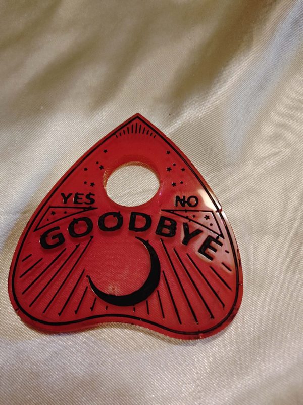 Red and Black Goodbye Ouija Planchette
