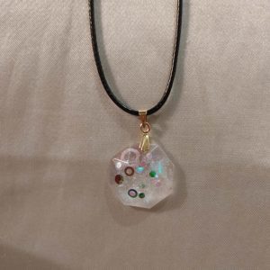 Jewel Party Theme Glitter Black Cord Necklace Style 1