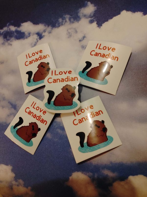 I Love Canadian Beaver Laminated Sticker
