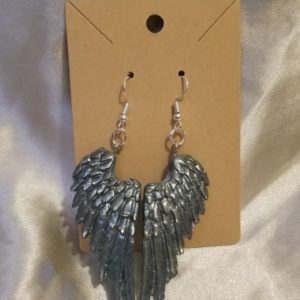 Wings Black Drop Earrings