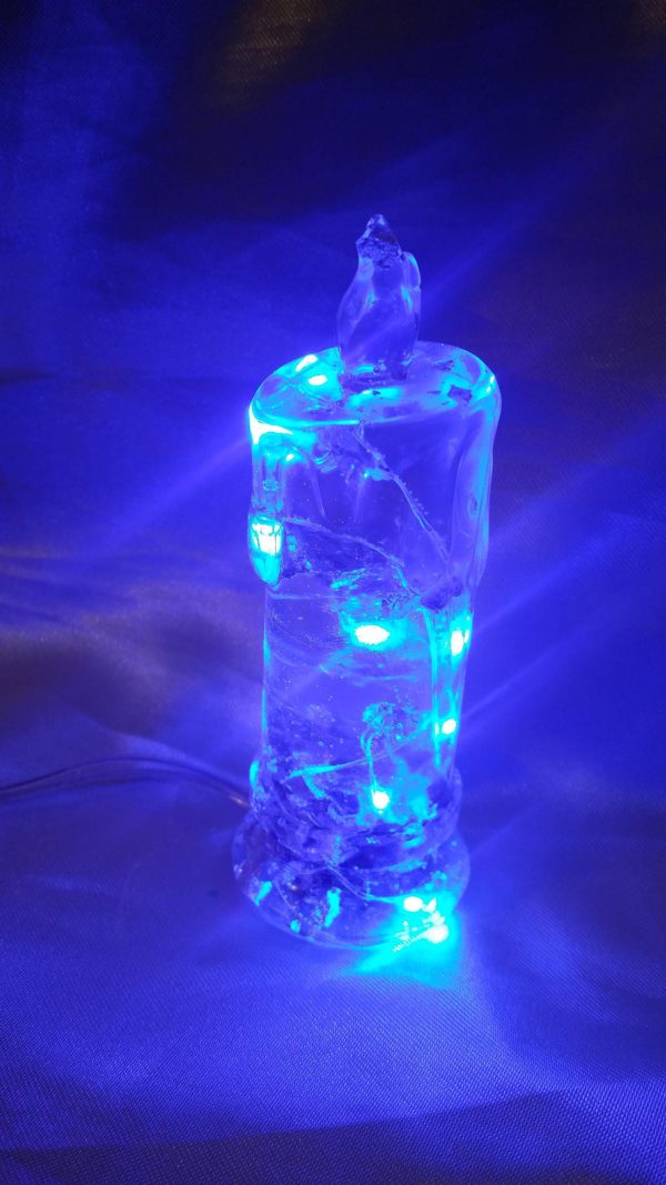 Gold Flake 4" Light-Up Candle - Image 2