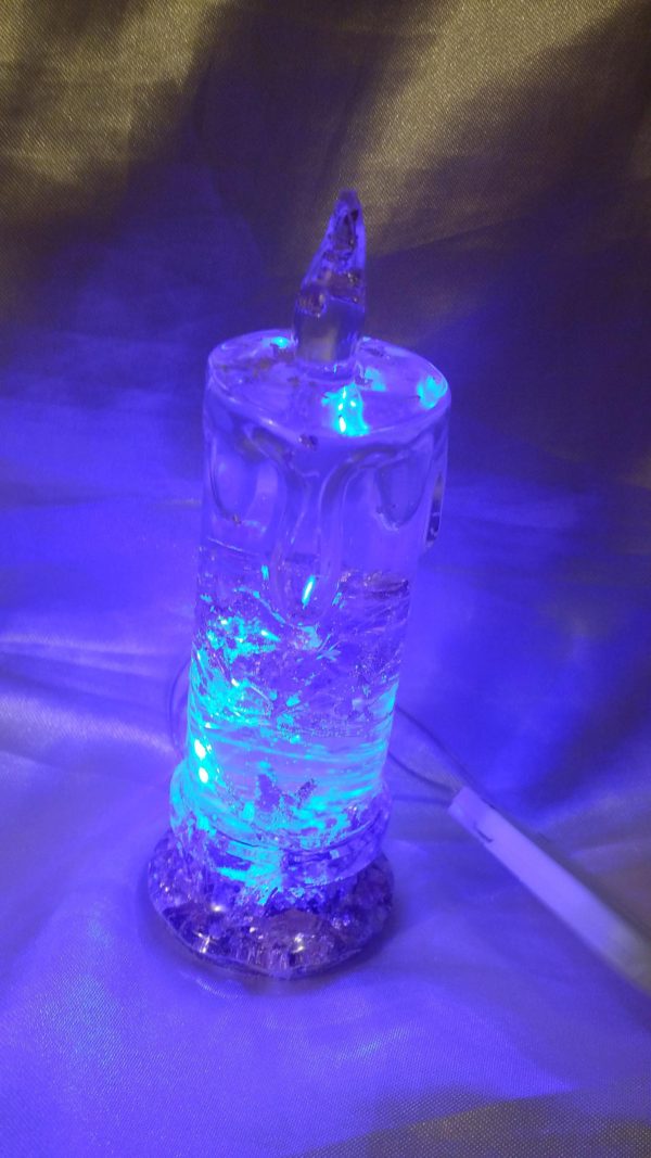 Gold Flake 5" Light-Up Candle - Image 2