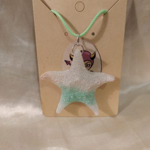 Star 'Patrick Star' Inspired Peach/Mint Colour Shift Green Cord Necklace