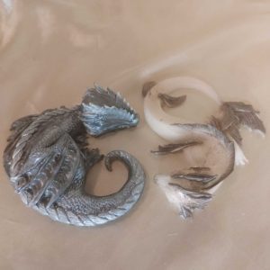 Yin & Yang Dragon/Sea Dragon Pair Ornament/Paperweight