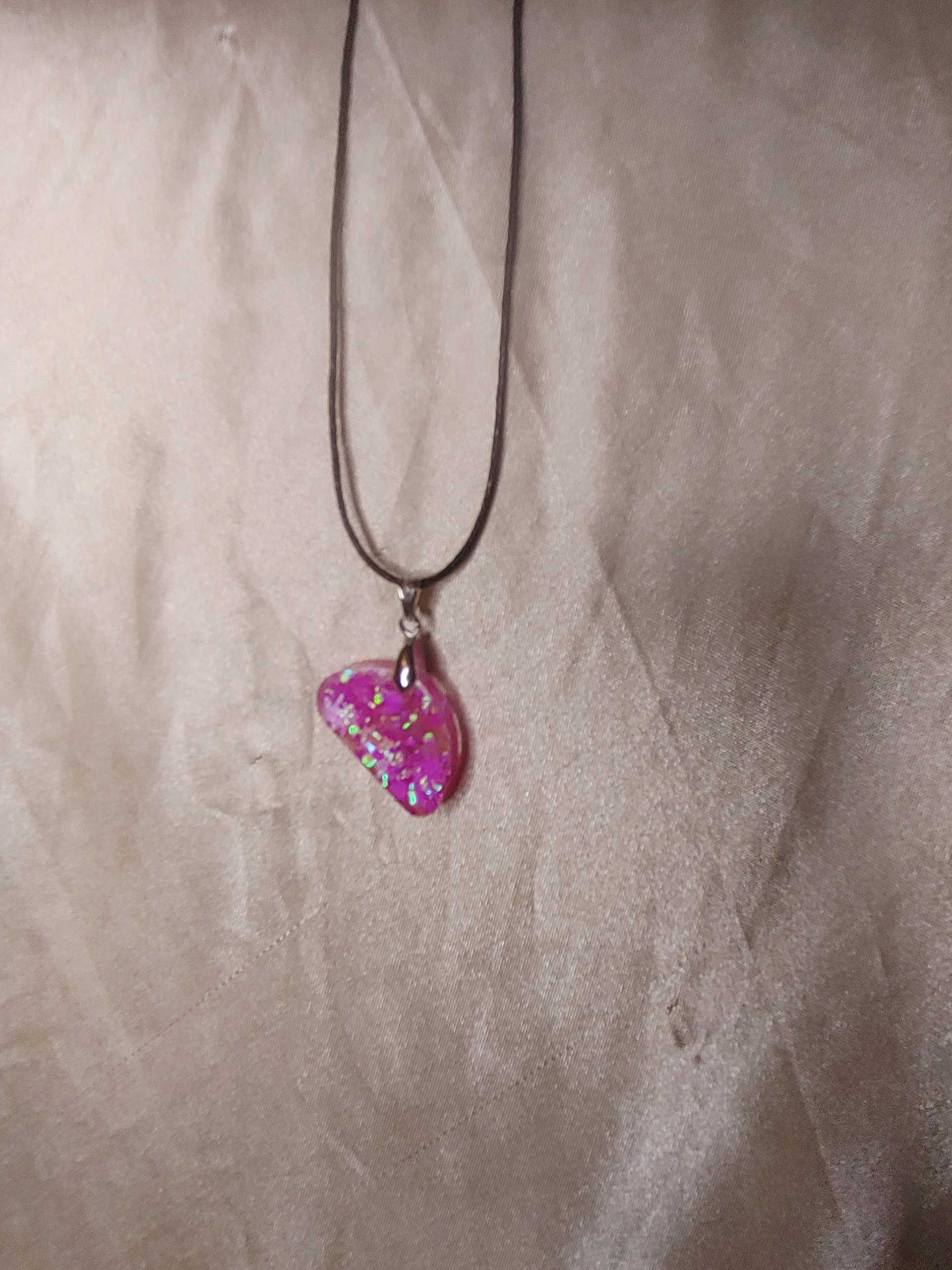 Oblong 'Pretty High' Black Cord Necklace