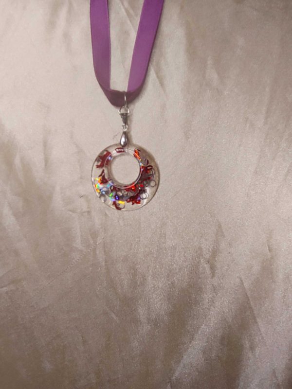 Purple Velvet Chunky Round/Round 'Kinky Cuffs' Choker Necklace