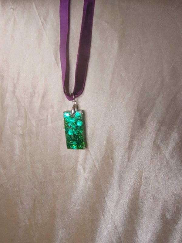 Purple Velvet Rectangular 'High Maintenance' Choker Necklace