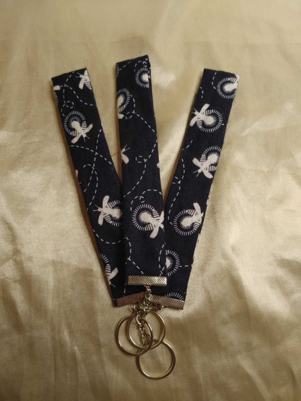 Fireflies Glow-in-the-Dark Fabric Wrist Lanyard Keychain