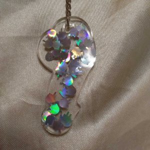 Fucking Dick Silver Middle Finger Glitter Keychain Style 1