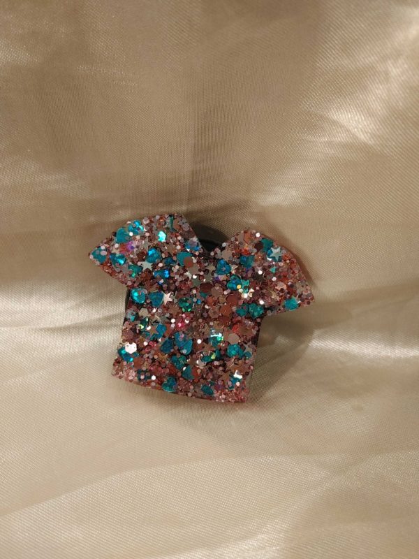 T-Shirt Multi Glitter Pop-Out Phone Holder