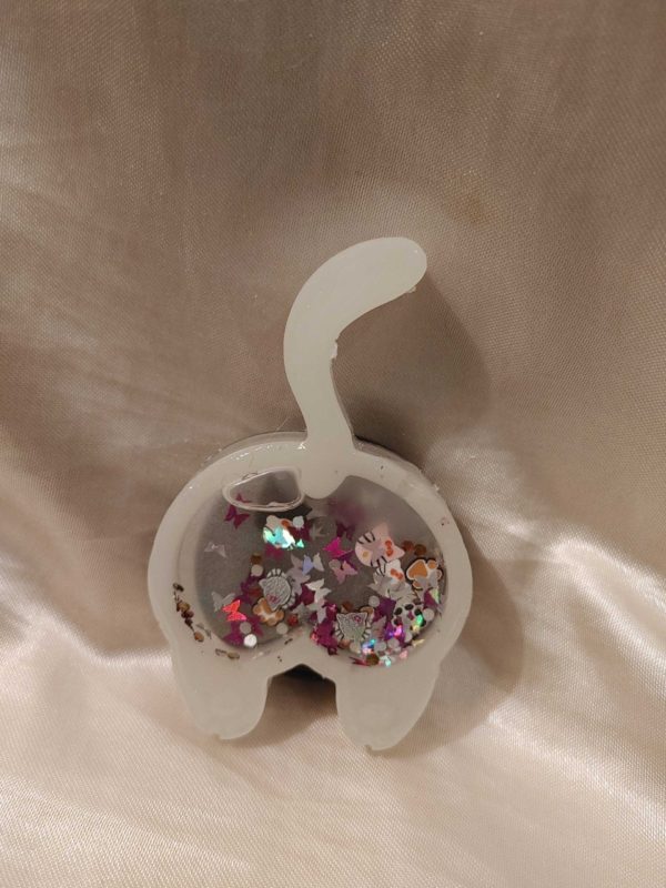Cat Butt Cat/Paw/Butterfly Glitters Glow-in-the-Dark Shaker Pop-Out Phone Holder