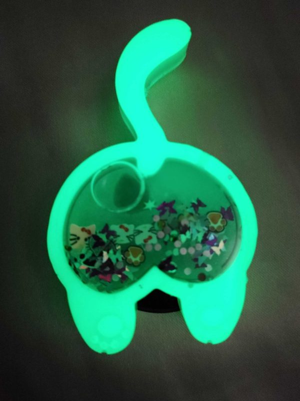 Cat Butt Cat/Paw/Butterfly Glitters Glow-in-the-Dark Shaker Pop-Out Phone Holder - Image 2