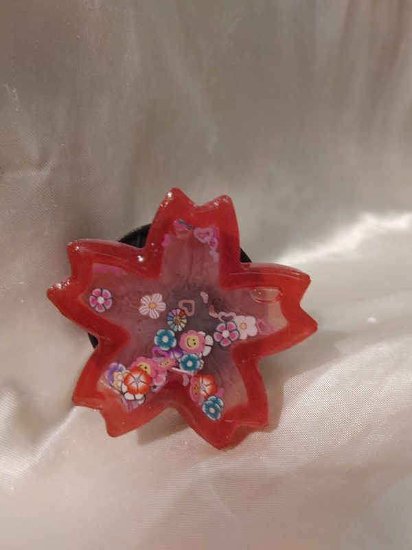 Flower Red Flowers/Hearts Glitter Shaker Pop-Out Phone Holder