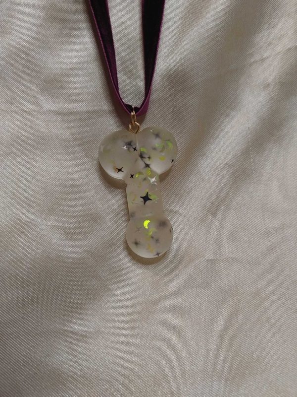 Out of this World 'Delightful Dick' Purple Velvet Ribbon Necklace