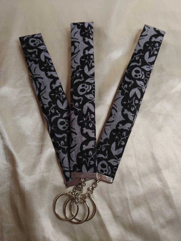 Spooky Things Fabric Wrist Lanyard Keychain
