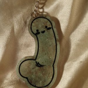 Green/Black Pretty Penis Keychain Style 3