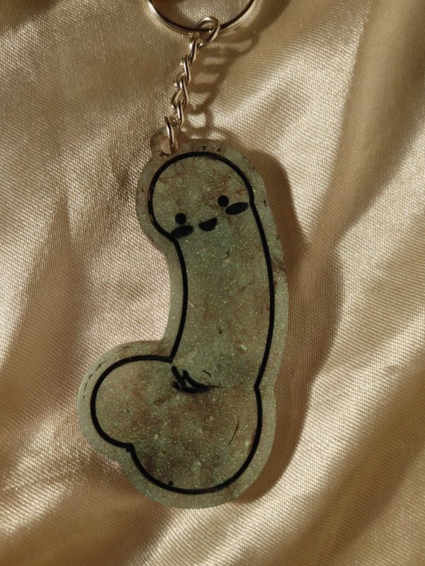 Green/Black Pretty Penis Keychain Style 3