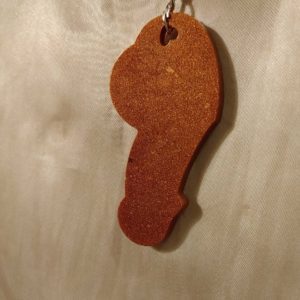 Iridescent Brown Pretty Penis Keychain Style 1