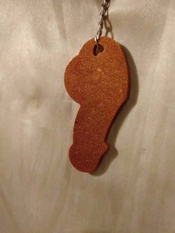 Iridescent Brown Pretty Penis Keychain Style 1