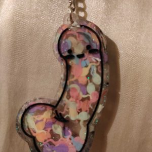 Multi Swimmers Pretty Penis Keychain