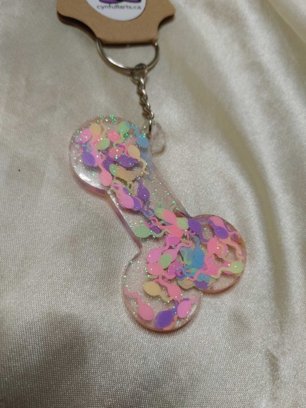 Tons of Cum Pretty Penis Keychain Style 2