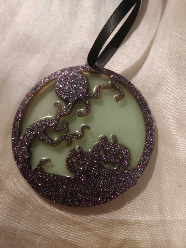 Halloween Scene Glow-in-the-Dark Hanging Ornament
