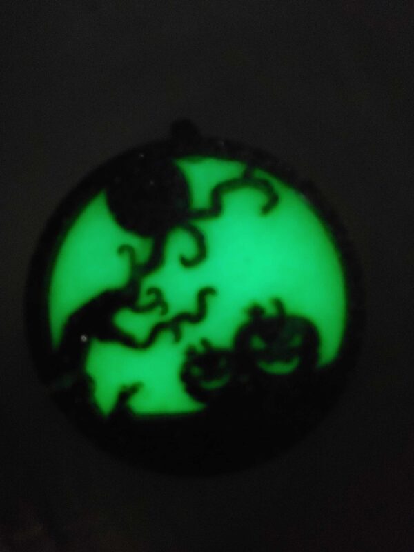 Halloween Scene Glow-in-the-Dark Hanging Ornament - Image 2