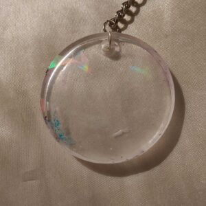 Round Clear Holographic Keychain