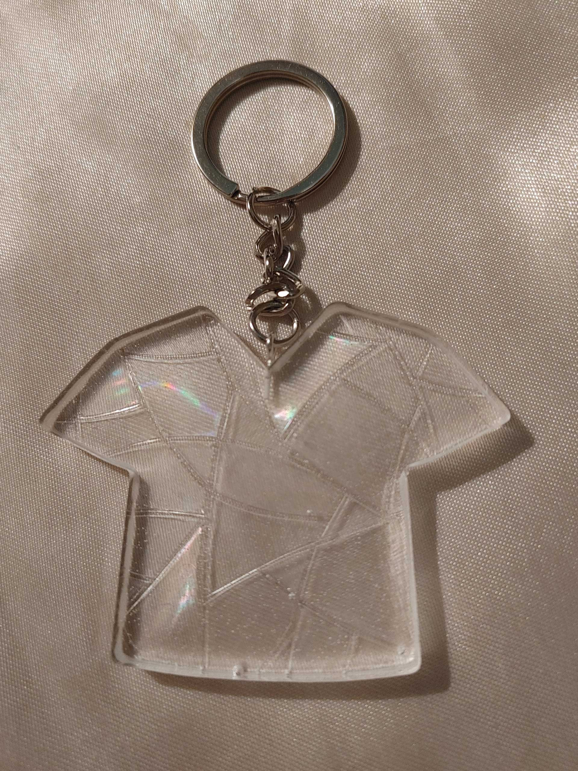 T-Shirt Clear Holographic Keychain