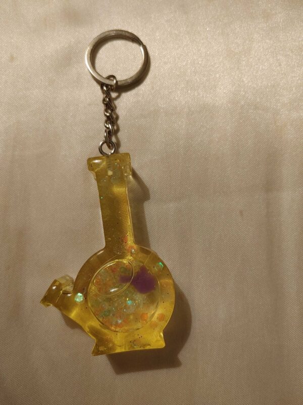 Bong Yellow Shaker Keychain