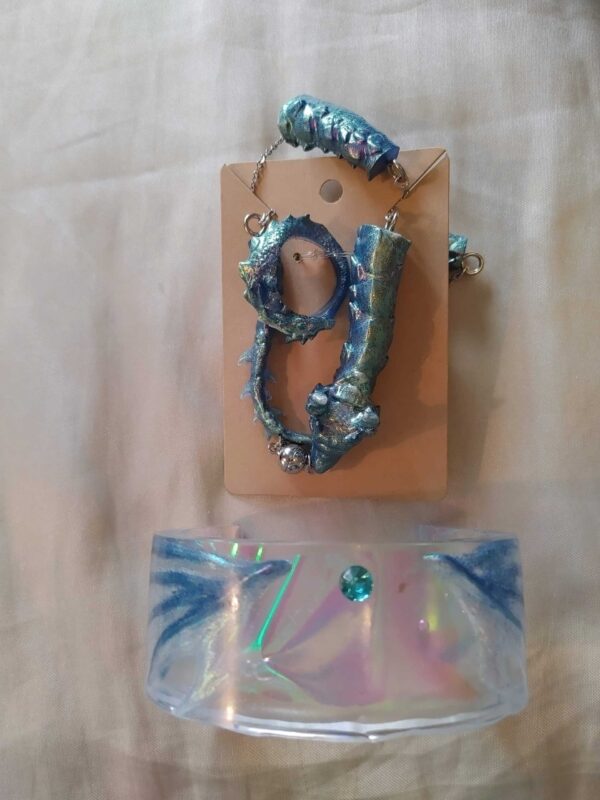 Dragon & Wings Grape/Olive Necklace/Ring/Bracelet Set